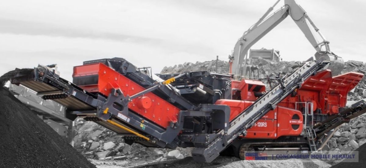 Concassage mobile et recyclage des gravats sur chantier dans l’Hérault